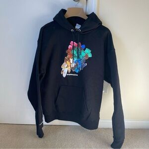 Cultured x Jerome Lamaar black hooded sweatshirt, size M EUC